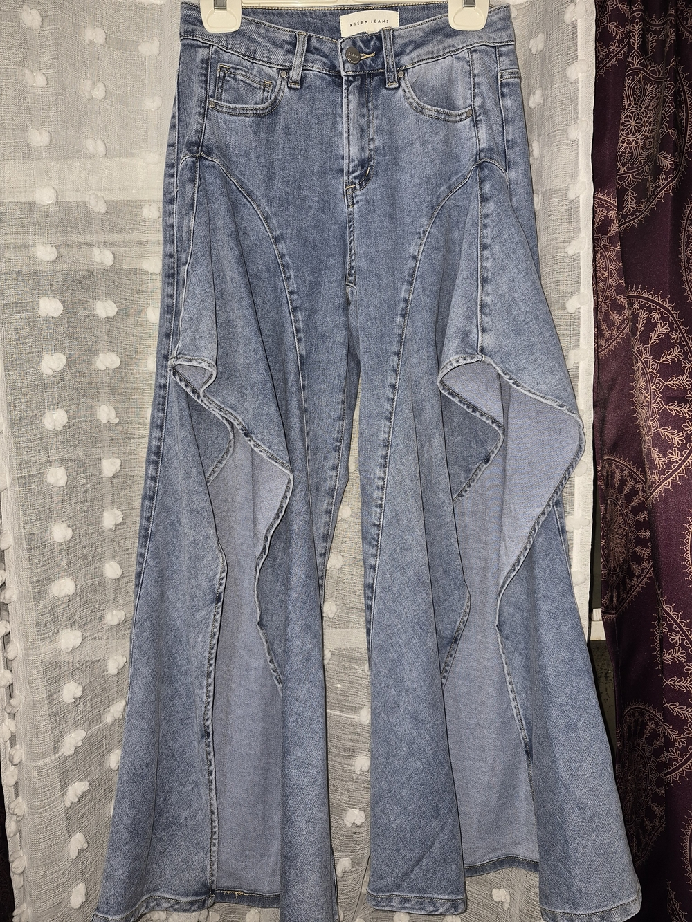 Risen Paneled Open Side Jeans